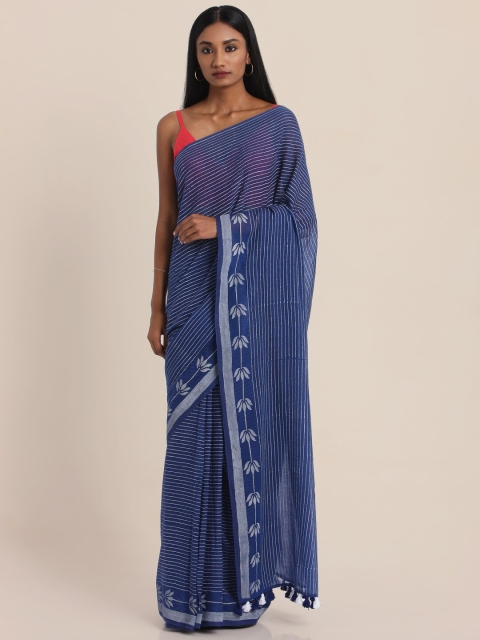

Suta Blue & White Striped Saree