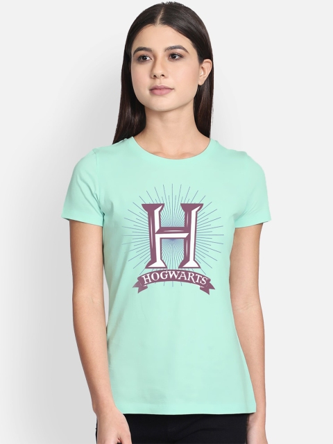 

Free Authority Women Green Harry Potter Printed Cotton Pure Cotton T-shirt