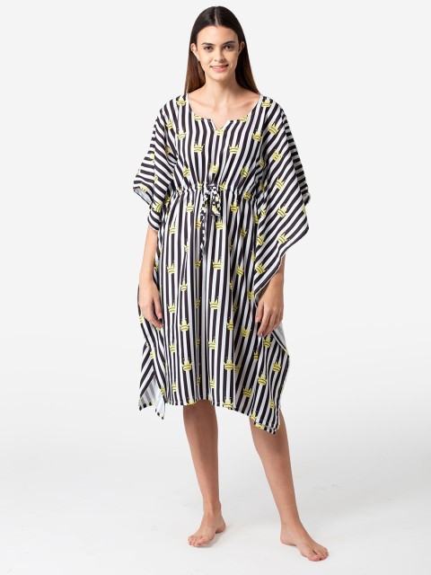 

Bellofox Black Printed Nightdress