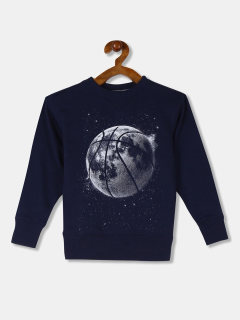 

The Childrens Place Boys Navy Blue Printed Sweatshirt