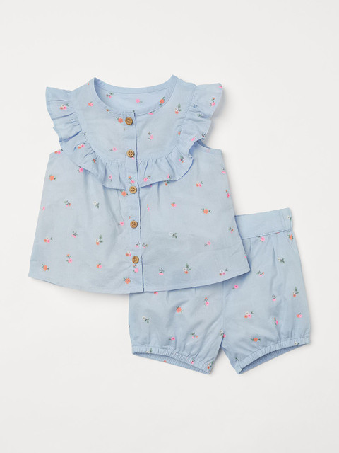 

H&M Girls Blue 2-piece cotton set