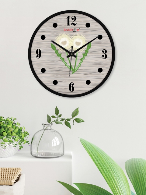 

RANDOM Black & Grey Printed Contemporary 24.1 Cm Wall Clock