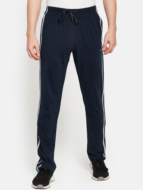 

Monte Carlo Men Navy Blue & Grey striped Track Pants