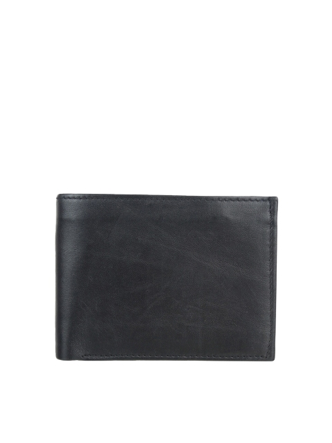 

Swiss Design Men Black Textured PU Two Fold Wallet