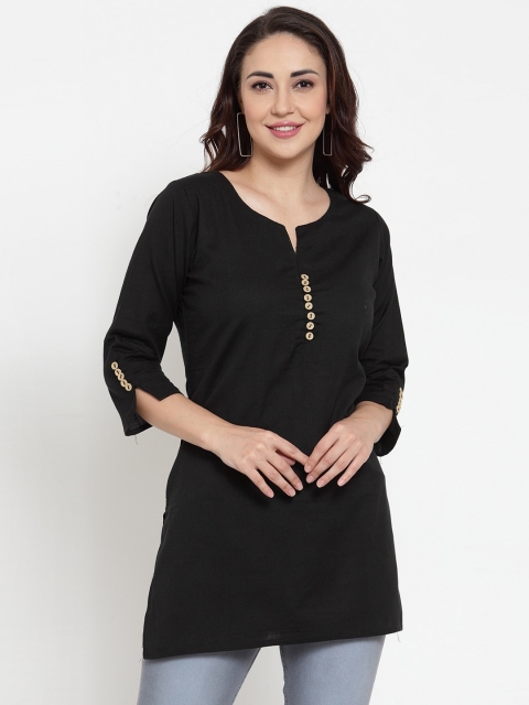 

Baani Creations Black Cotton Tunic