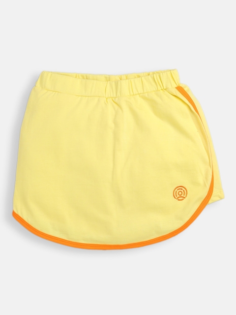 

TAMBOURINE Girls Yellow Solid Skorts