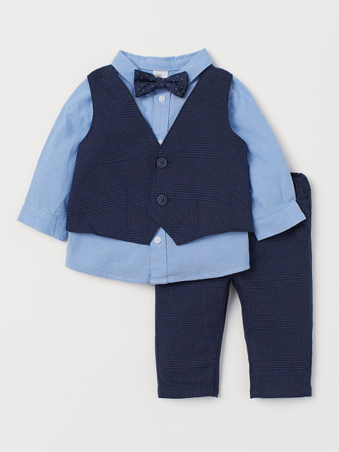 

H&M Boys Blue Cotton Dressy set