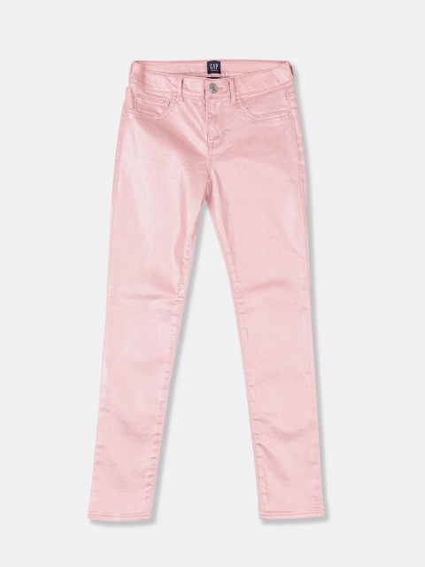 

GAP Girls Pink Cotton Stretch Foil Finish Jeggings