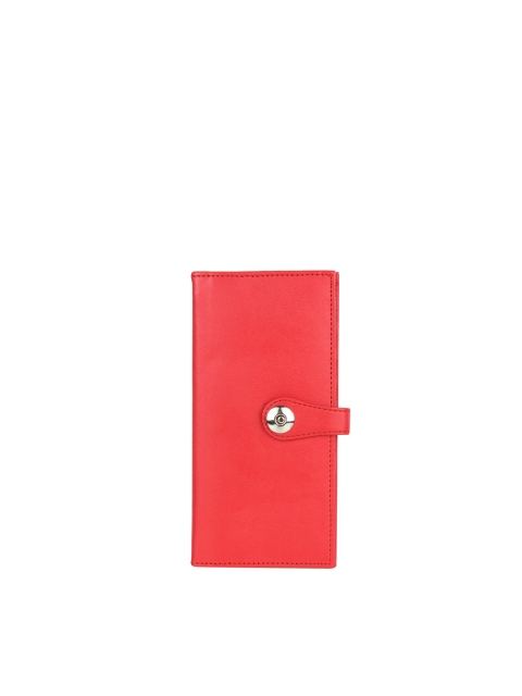 

Swiss Design Unisex Red Textured PU Card Holder