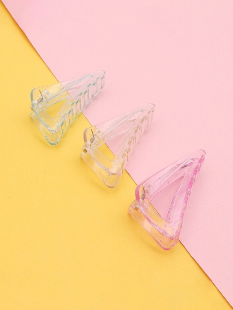 

Sukkhi Women Pink & Blue Set of 3 Claw Clip