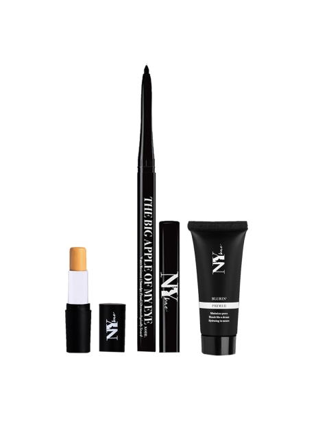 

NY Bae Makeup Combo - Blurin' Primer, Almond Color Corrector Stick, Black Kajal