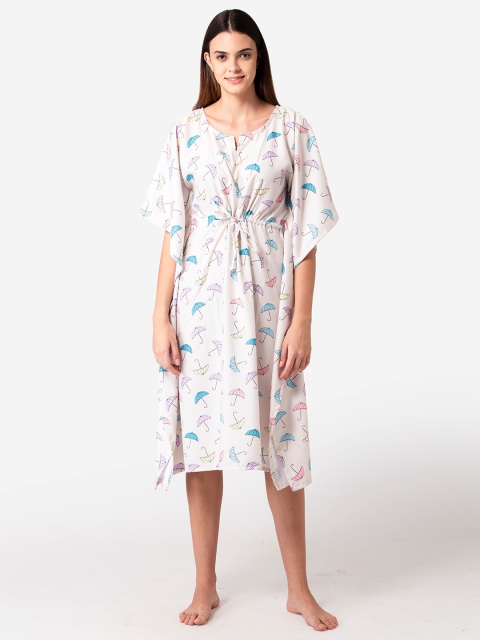 

Bellofox Women Pink Printed Cotton Nightdress