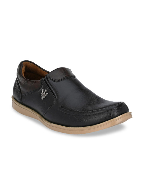 

Sir Corbett Men Black Slip-On Sneakers