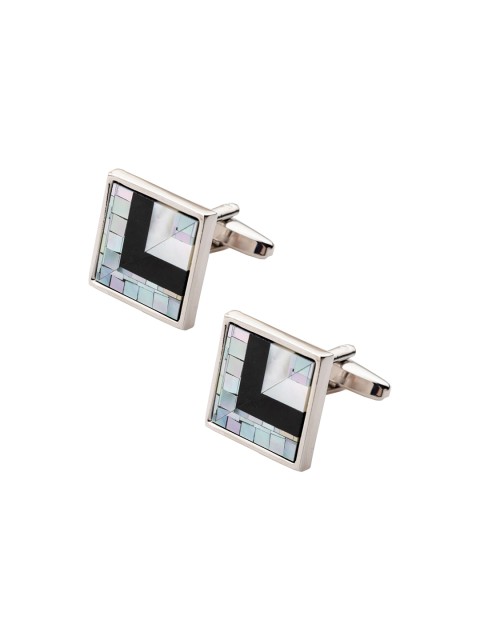 

The Tie Hub Silver & Blue Brass Formal Cufflink