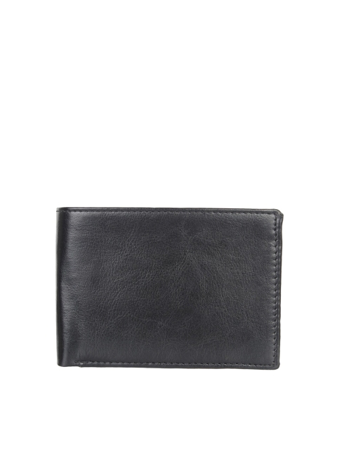 

Swiss Design Men Black Textured PU Two Fold Wallet
