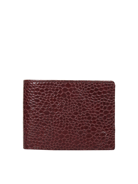 

Creature Men Maroon Textured PU Two Fold Wallet