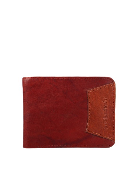 

Swiss Design Men Brown Solid Leather Two Fold Wallet