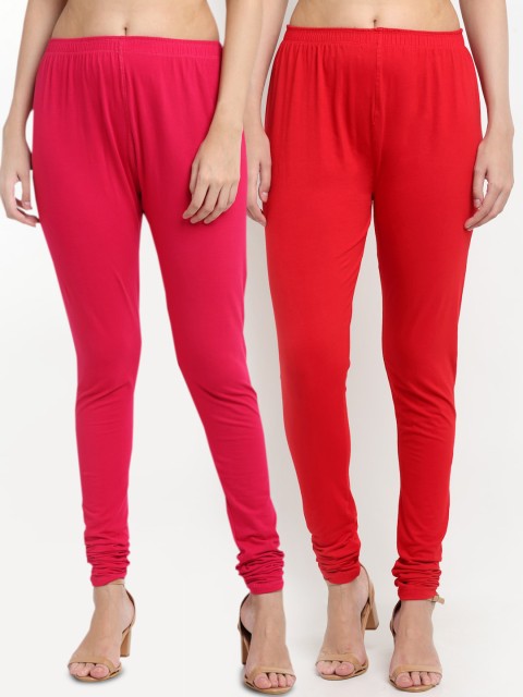 

NEUDIS Multicolour Churidar Set of 2 Solid Churidar, Magenta
