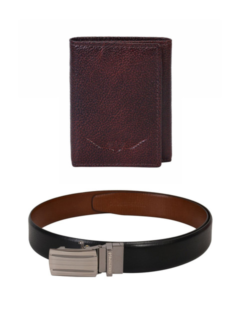 

CHRISTOPOLO Men Leather Accessory Gift Set, Black