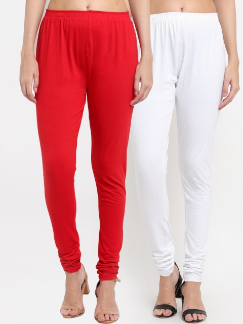 

NEUDIS Women Set Of 2 Solid Churidar, Red