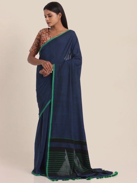 

Suta Blue & Green Pure Cotton Handloom Saree