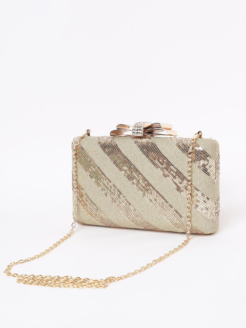 

CODE by Lifestyle Gold Embellished Box Clutch