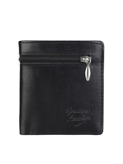 

Swiss Design Unisex Black Textured PU Two Fold Wallet