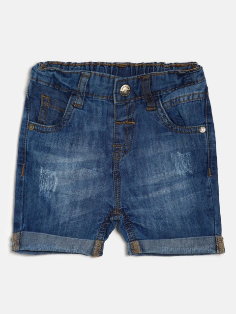 

MINI KLUB Boys Blue Mid-Rise Denim Shorts
