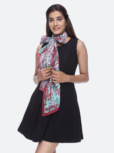 

Scarf & Glitters Women Red & Blue Printed Scarves