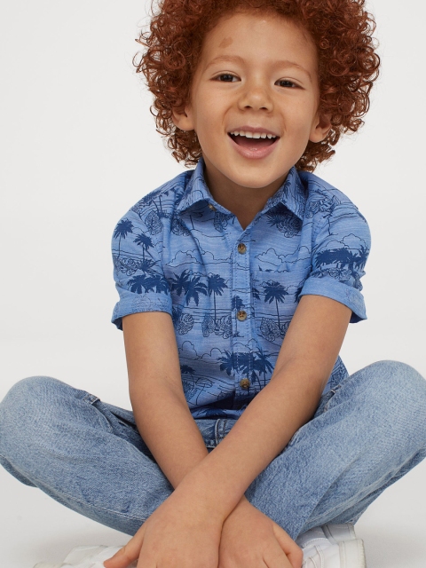 

H&M Boys Blue Short-Sleeved Shirt