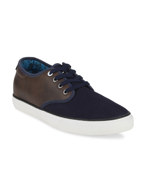 Peter England Men Navy Blue Colourblocked Sneakers