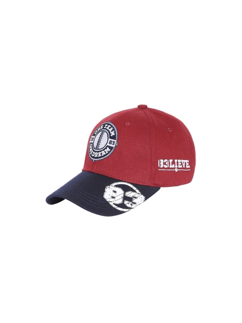 

SPYKAR Men Maroon & Blue Printed Baseball Cap