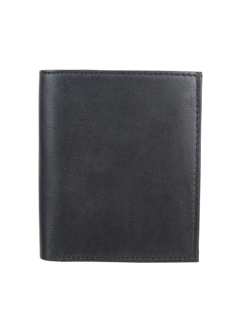 

Swiss Design Unisex Black Textured Leather Card Holder