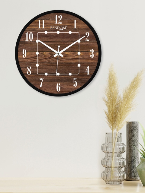 

RANDOM Black & Brown Printed 24.13 cm Contemporary Wall Clock