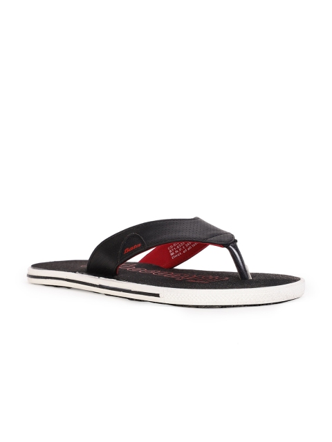 

Bata Men Black & Red Printed Thong Flip-Flops