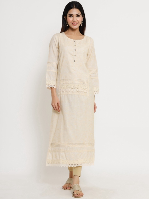

Sangria Women Off White Chikankari Kurta