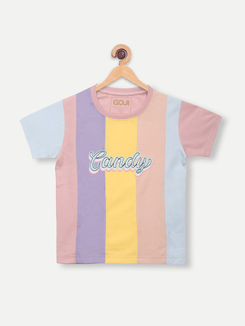 

GOJI Boys Pink & Yellow Colourblocked T-shirt