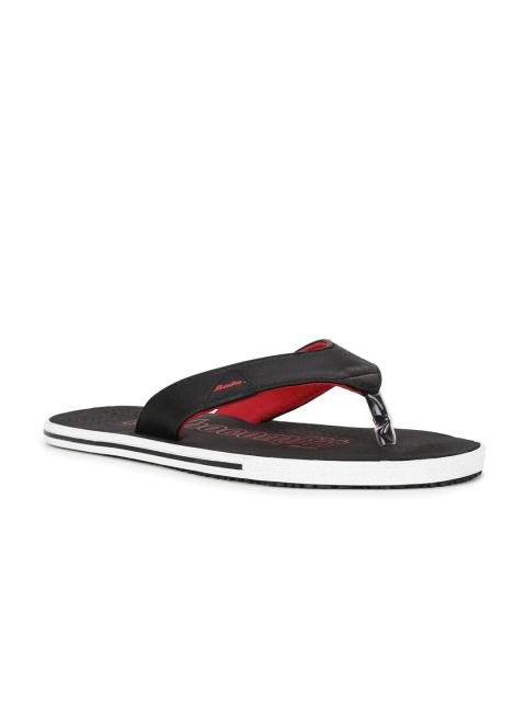 

Bata Men Black & Red Printed Thong Flip-Flops