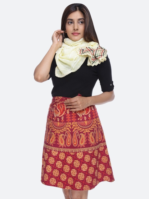 

Scarves & Glitters Women Cream-Coloured & Silver-Coloured Embroidered Stole