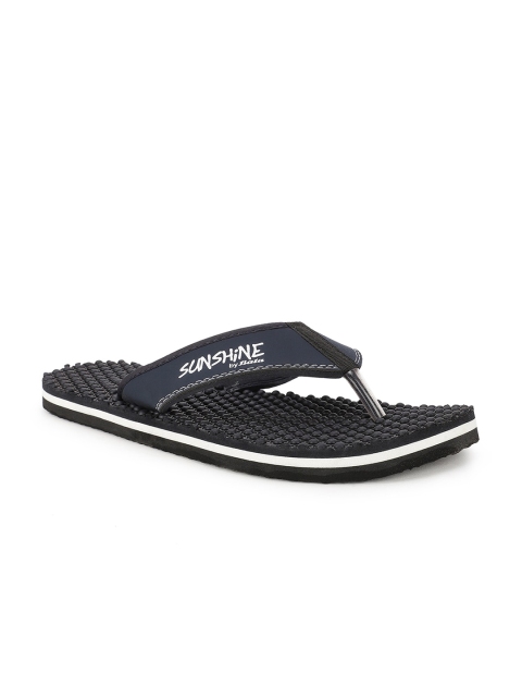 

Bata Men Navy Blue & Black Room Slippers