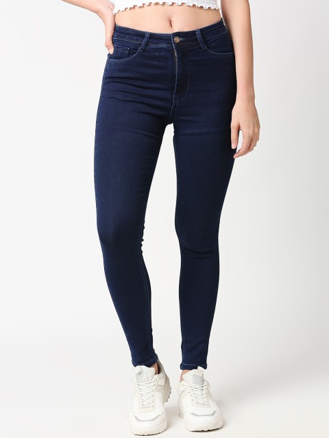 

PURPLE WATER Women Blue Slim Fit High-Rise Jeans