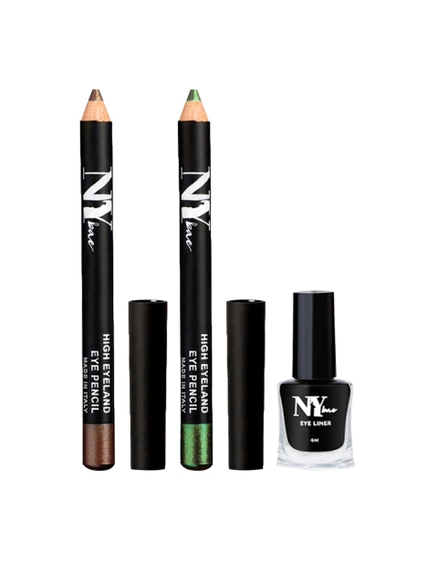 

NY Bae Women The Deadly Eyes Combo of 3 Eye Pencils & Liquid Eyeliner 7.6 g, Multi