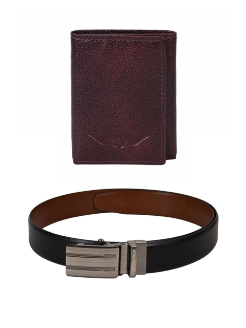 

CHRISTOPOLO Men Leather Accessory Gift Set, Black