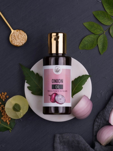 

AMRUTAM Onion Sustainable OilMedicinal Recipe for Hair Regrowth 100 ml, Champagne