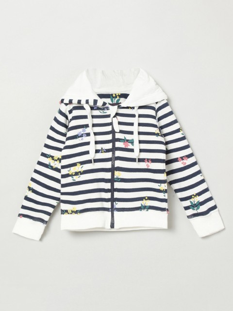 

max Girls Black & White Striped Pullover