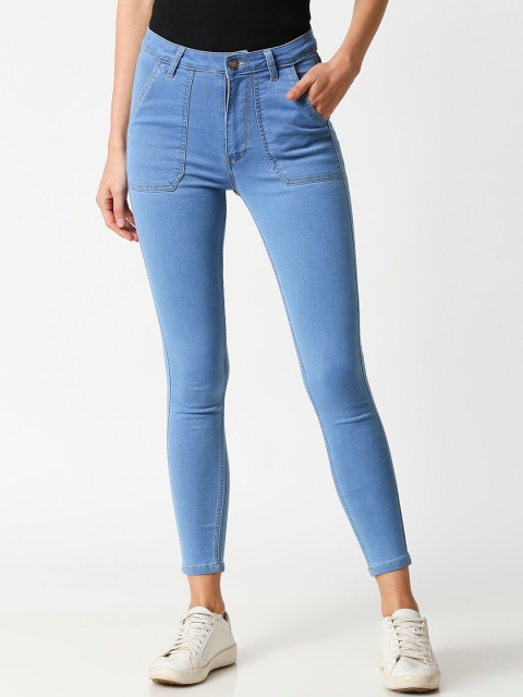 

PURPLE WATER Women Blue Slim Fit High-Rise Jeans