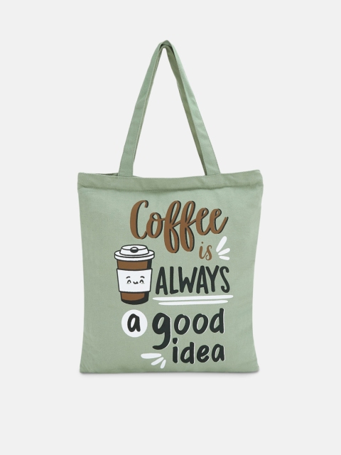 

Forever Glam by Pantaloons Green Printed Tote Bag