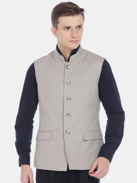 

U.S. Polo Assn. Beige Mandarin Collar Nehru Jacket