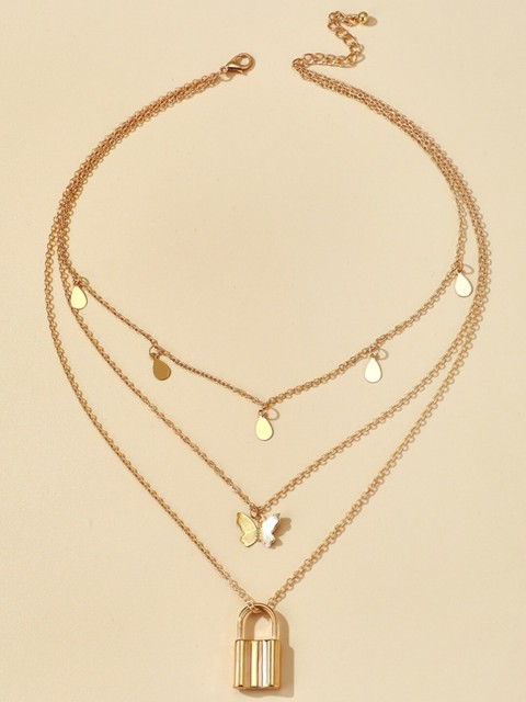 

ToniQ Gold Gold-Plated Layered Necklace