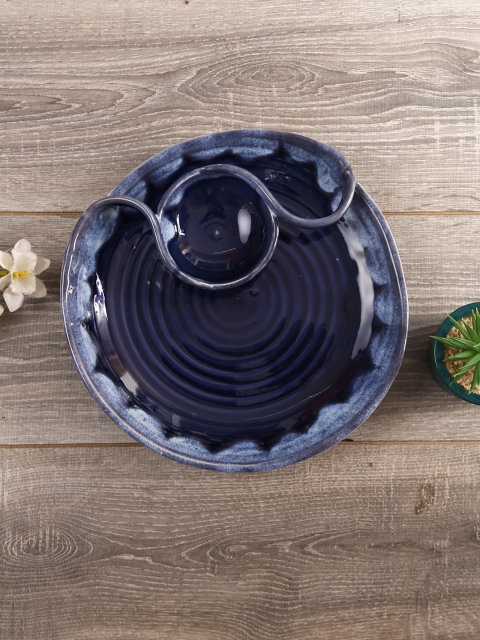 

Aapno Rajasthan Navy Blue Handcrafted Ceramic Platter